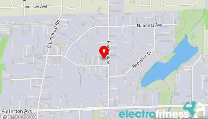 map of Nick's Sweat Shop Gym in Addison