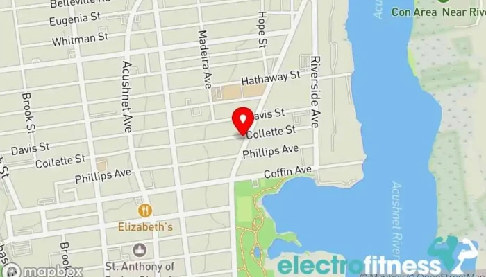 map of Nina Fitness Gym in New Bedford
