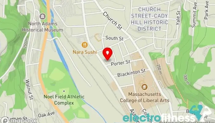 map of North Adams Armory Gym in North Adams