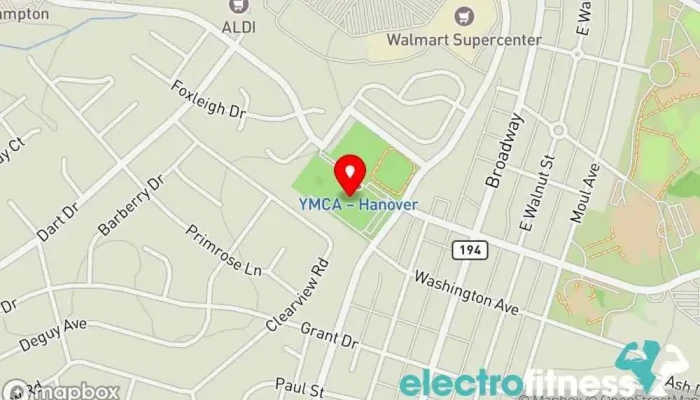 map of North Hanover YMCA Youth organization, Gym, Non-profit organization in Hanover