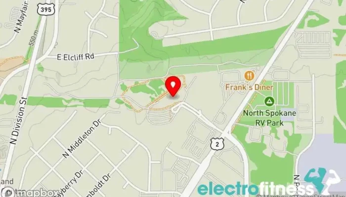 map of North Spokane YMCA - YMCA of the Inland Northwest Recreation center, After school program, Non-profit organization, Physical fitness program, Public swimming pool, Volunteer organization, Youth organization in Spokane