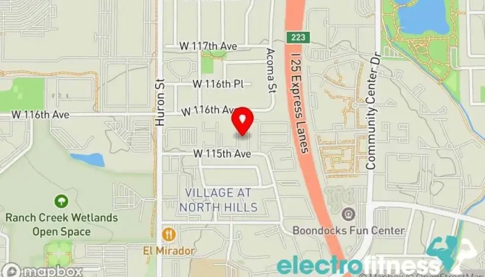 map of Northglenn Health and Fitness Women's personal trainer, Coaching center, Gym, Nutritionist, Personal trainer in Northglenn