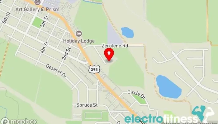 map of O2 Yoga & Wellness Yoga studio in Minden