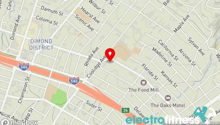 map of Oakland Strength Factory Gym in Oakland
