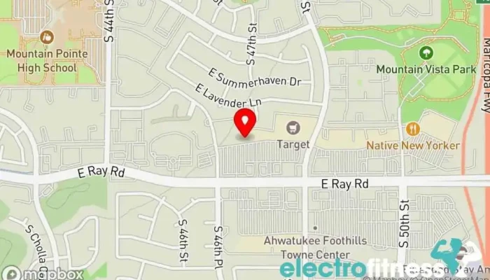 map of OHM Fitness Ahwatukee Gym in Phoenix