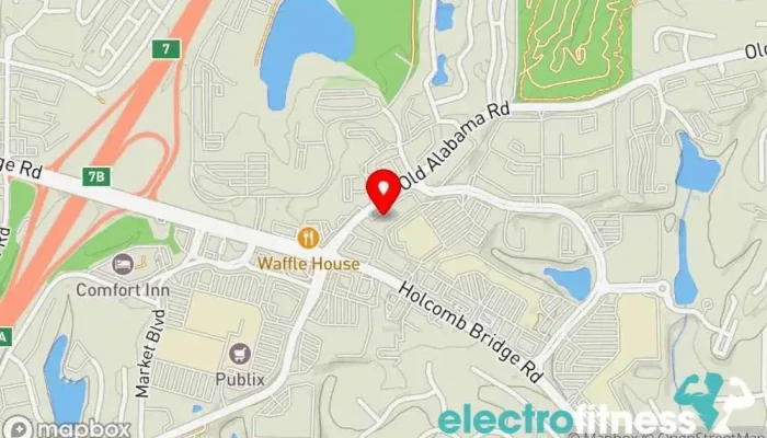 map of Omni Fight Club Fitness Gym Gym, Boxing gym, Fitness center, Personal trainer, Physical fitness program in Roswell