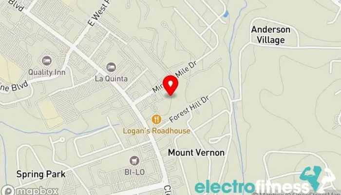 map of On Center Training Personal trainer in Anderson