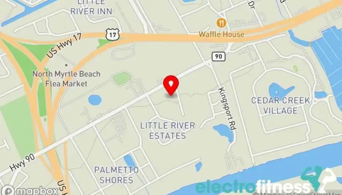 map of One Body Fitness Physical fitness program in Little River