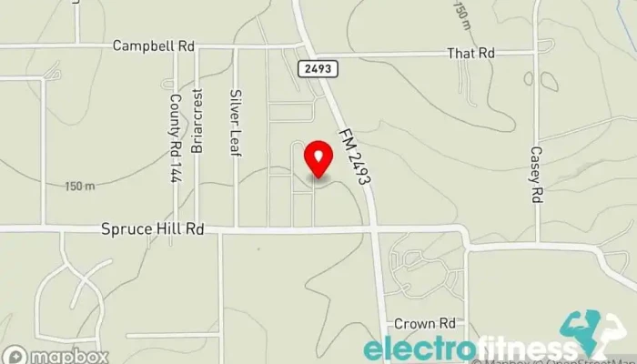 map of One Ride Cycle Texas Fitness center in Flint