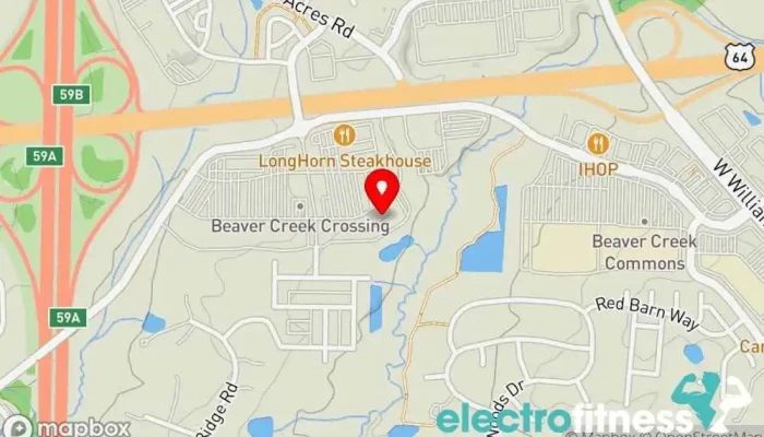 map of Onelife Fitness - Apex Gym in Apex
