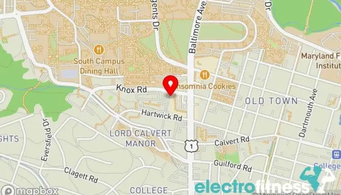 map of OpenBarre College Park Gym, Fitness center, Physical fitness program, Pilates studio, Yoga studio in College Park