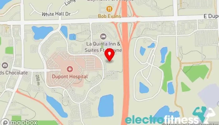 map of OPS Fitness Club Fitness center in Fort Wayne