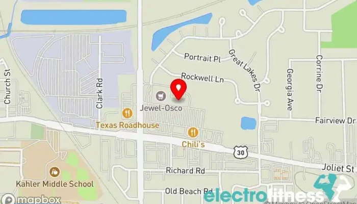 map of Orangetheory Fitness Gym, Fitness center, Personal trainer, Physical fitness program in Dyer