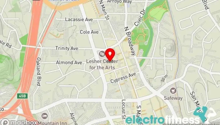 map of Orangetheory Fitness Gym, Fitness center, Personal trainer, Physical fitness program in Walnut Creek