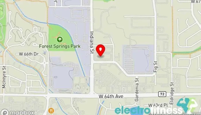 map of Orangetheory Fitness Gym, Personal trainer, Physical fitness program in Arvada