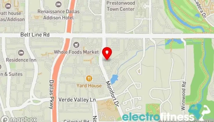 map of Orangetheory Fitness Gym, Fitness center, Personal trainer, Physical fitness program in Dallas