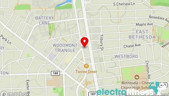 map of Orangetheory Fitness Gym, Fitness center, Personal trainer, Physical fitness program in Bethesda