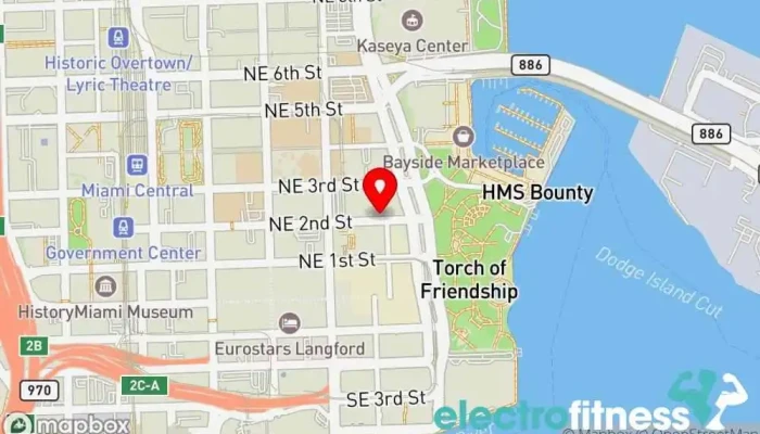 map of Orangetheory Fitness Gym, Fitness center, Personal trainer, Physical fitness program in Miami