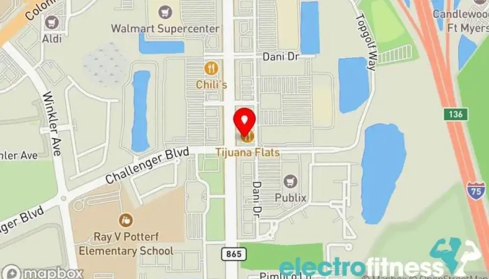 map of Orangetheory Fitness Gym, Personal trainer, Physical fitness program in Fort Myers