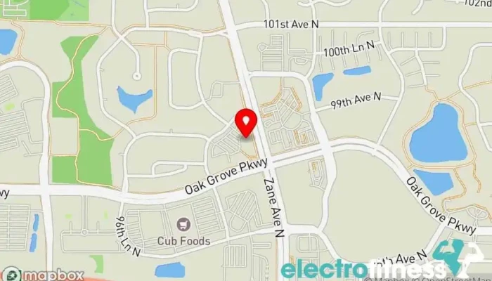 map of Orangetheory Fitness Gym, Fitness center, Personal trainer, Physical fitness program in Brooklyn Park