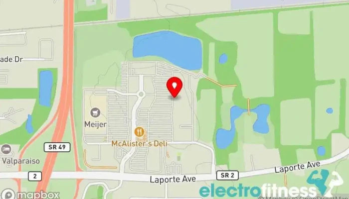 map of Orangetheory Fitness Valparaiso Gym, Fitness center, Personal trainer, Physical fitness program in Valparaiso