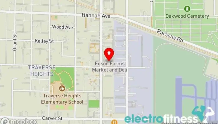 map of Original Hot Yoga Traverse City Yoga studio in Traverse City