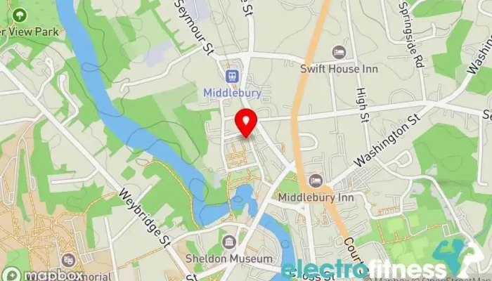 map of Otter Creek Yoga and Healing Arts Yoga studio in Middlebury