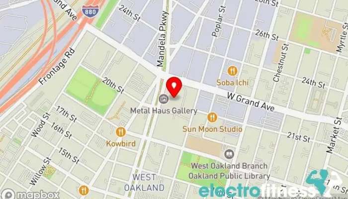 map of Pacific Pipe Rock climbing gym, Gym in Oakland
