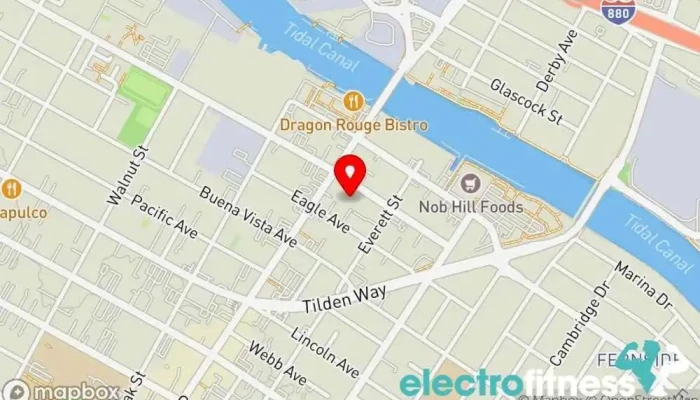 map of Pedal Cycling Alameda Indoor cycling, Fitness center, Gym, Physical fitness program, Shoe store in Alameda