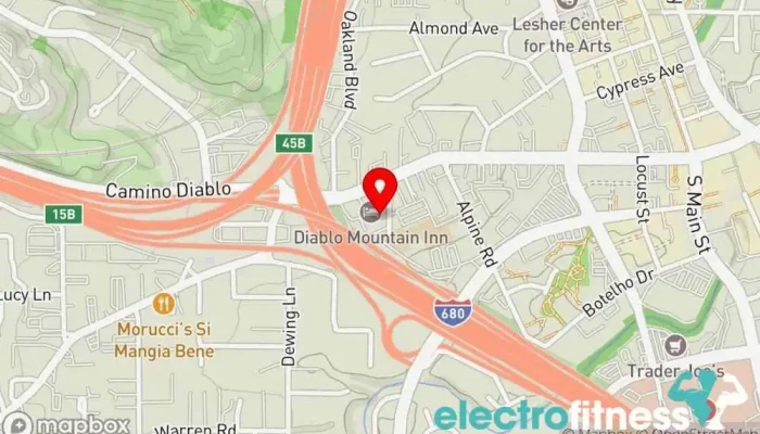 map of Perpetual Motion Gym, Personal trainer, Physical fitness program in Walnut Creek