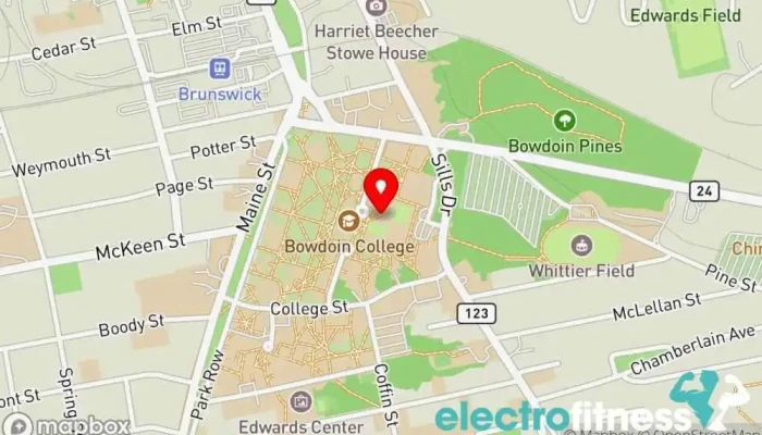 map of Peter Buck Center for Health & Fitness Gym in Brunswick