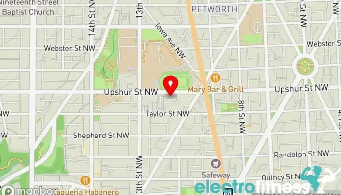 map of Petworth Fitness Physical fitness program, Gym in Washington