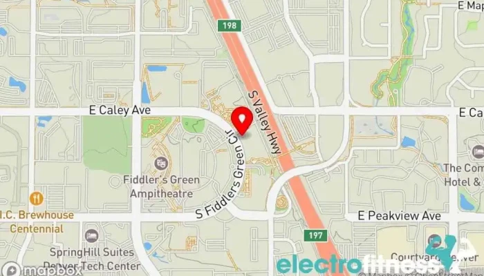 map of Pilates Denver Pilates studio, Massage therapist, Yoga studio in Englewood