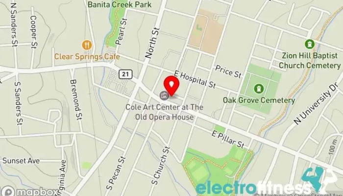 map of Pineywoods Pilates Pilates studio in Nacogdoches