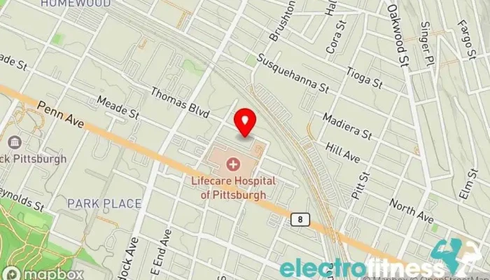 map of Pittsburgh FIT Gym in Pittsburgh