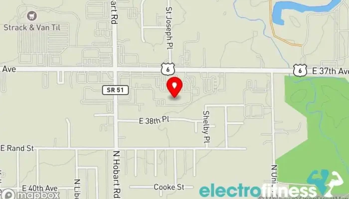 map of Planet Fitness Gym, Fitness center, Spa, Tanning salon in Hobart