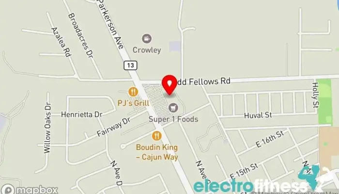 map of Planet Fitness Gym, Fitness center, Spa, Tanning salon in Crowley