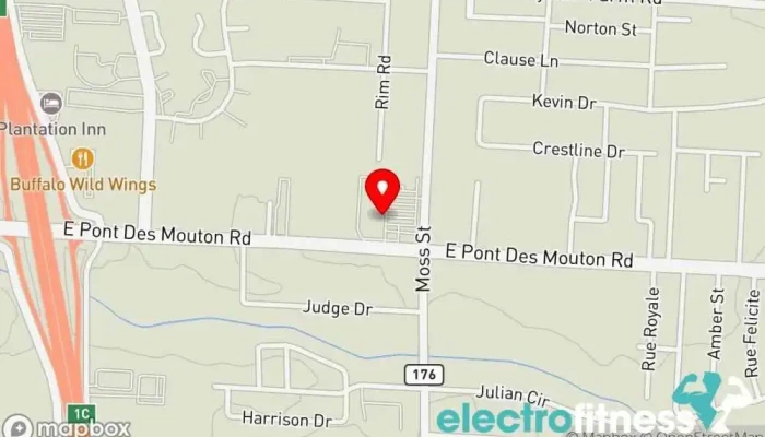 map of Planet Fitness Gym, Fitness center, Spa, Tanning salon in Lafayette