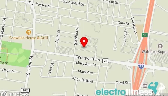 map of Planet Fitness Gym, Fitness center, Spa, Tanning salon in Opelousas