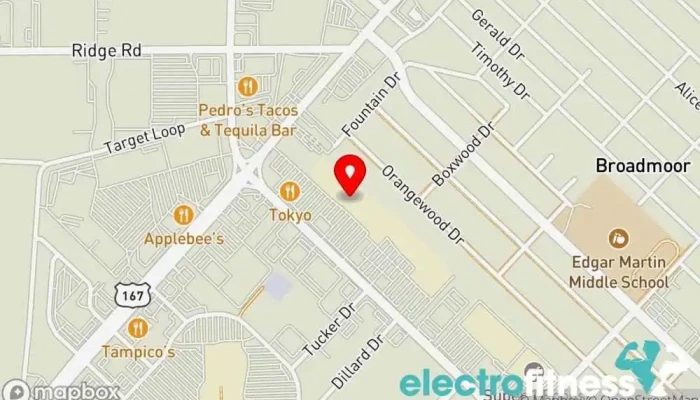 map of Planet Fitness Gym, Fitness center, Spa, Tanning salon in Lafayette