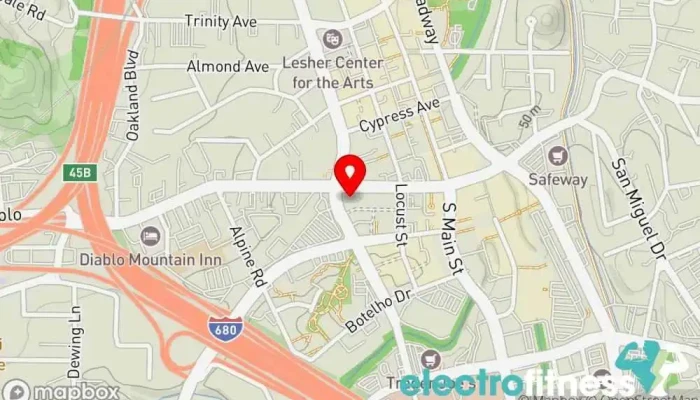 map of Planet Fitness Gym, Fitness center, Spa, Tanning salon in Walnut Creek
