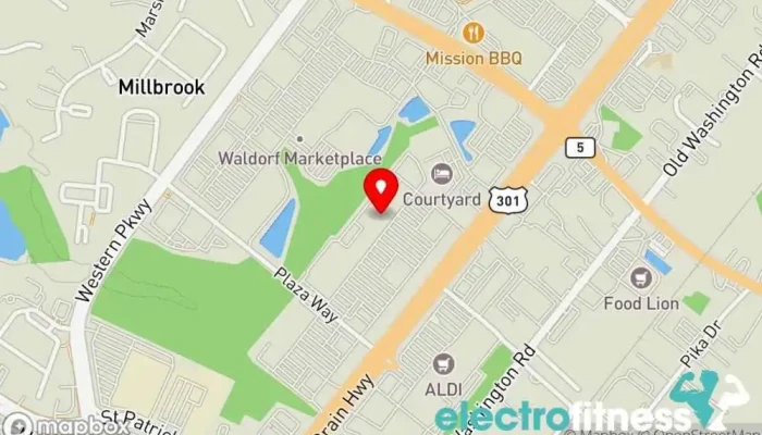 map of Planet Fitness Gym, Fitness center, Spa, Tanning salon in Waldorf