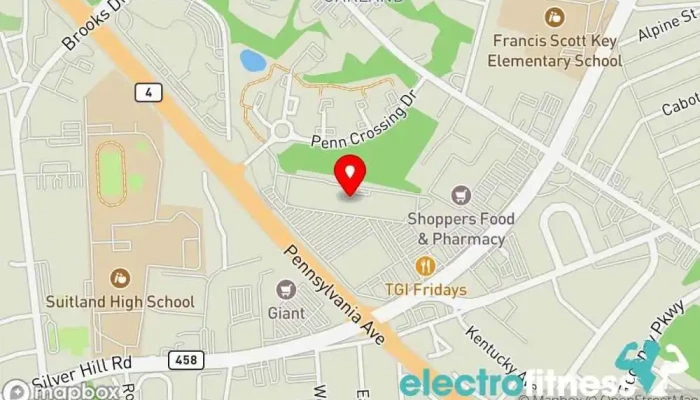 map of Planet Fitness Gym, Fitness center, Spa, Tanning salon in District Heights