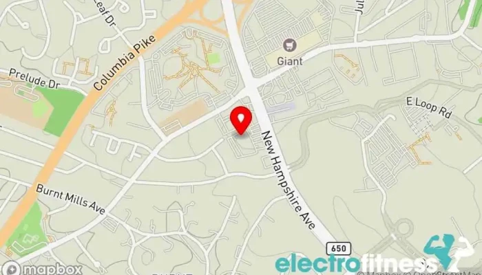 map of Planet Fitness Gym, Fitness center, Spa, Tanning salon in Silver Spring