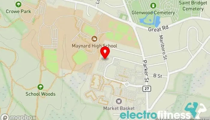 map of Planet Fitness Gym, Fitness center, Spa, Tanning salon in Maynard