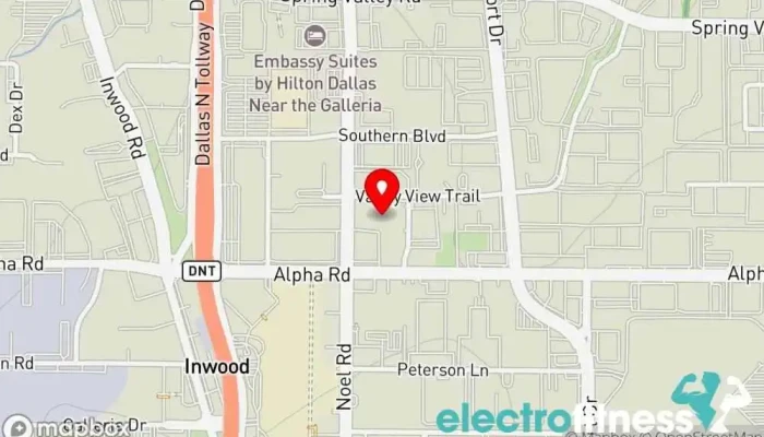 map of Planet Fitness Gym, Fitness center, Spa, Tanning salon in Dallas