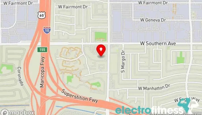map of Planet Fitness Gym, Fitness center, Spa, Tanning salon in Tempe