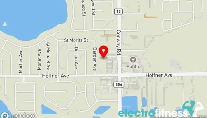 map of Planet Fitness Gym, Fitness center, Spa, Tanning salon in Orlando