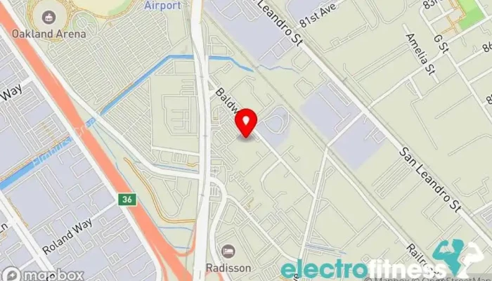 map of Planet Fitness Gym, Fitness center, Spa, Tanning salon in Oakland