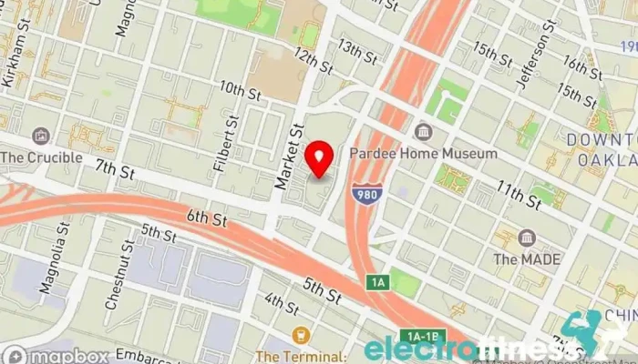 map of Planet Fitness Gym, Fitness center, Spa, Tanning salon in Oakland